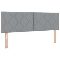 Boxspring Bed met Matras Lichtgrijs 140x190 cm Stof - thumbnail
