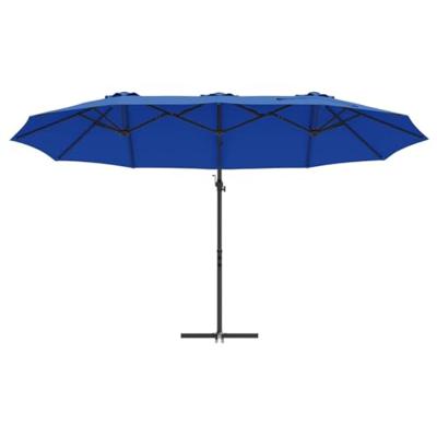 Tuin Cantilever Parasol met slot azuurblauw 372 x 198 x 253 cm
