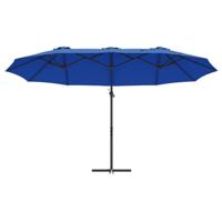 Tuin Cantilever Parasol met slot azuurblauw 372 x 198 x 253 cm - thumbnail