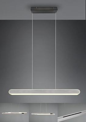 Trio HanglampHelios 130cm grijs - 343310305