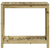 VidaXL Oppottafel met schap 82,5x50x75 cm geïmpregneerd grenenhout - thumbnail