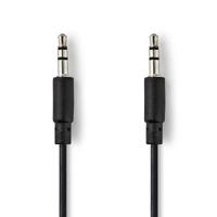 Stereo-Audiokabel, Spiraal | 3,5 mm Male - 3,5 mm Male | 1,0 m | Zwart - thumbnail