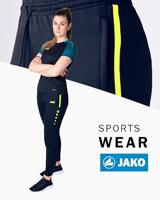 JAKO 8489D Trainingsbroek Allround Dames - Marine/Fluogeel - 38 - thumbnail