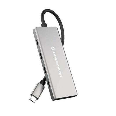 USB-HUB Conceptronic 110519707101 Zilverkleurig