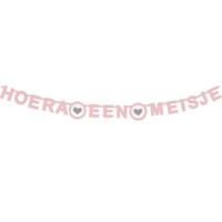 Haza Witbaard Letterguirlande - hoera een meisje - thumbnail