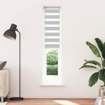 VidaXL Zebra rolgordijn 50x230 cm stofbreedte 45,9cm lichtgrijs VidaXL Zebra rolgordijn 50x230 cm stofbreedte 45,9cm lichtgrijs