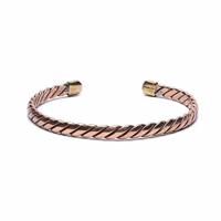 Gedraaide Armband - Koper & Messing - Bronskleurig & Verstelbaar - thumbnail