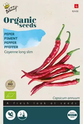 Zaden Organic Peper Cayenne long slim (BIO) Buzzy - Buzzy