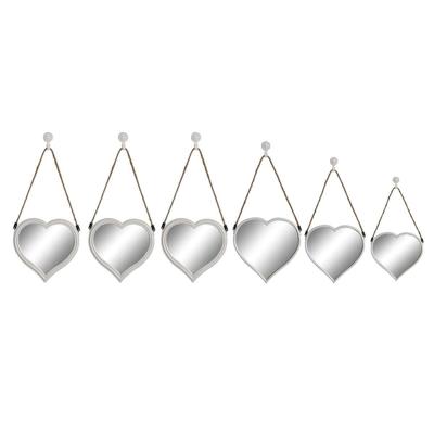 Set spiegels DKD Home Decor Scandi Kristal Wit Polypropyleen (26 x 3 x 26 cm) (2 Stuks) Set spiegels DKD Home Decor Scandi Kristal Wit Polypropyleen (26 x 3 x 26 cm) (2 Stuks)