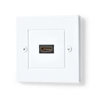 HDMI Wandcontactdoos | 1x HDMI Female | 4K@60Hz | HDMI Female | Zwart | 18 Gbps | Verguld | 85 mm | 8 mm | 85 mm | Envelop - thumbnail