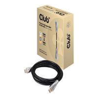 club3D HDMI Aansluitkabel HDMI-A-stekker, HDMI-A-stekker 1.00 m Zwart, Zilver CAC-1311 4K UHD, Folie afscherming, UL gecertificeerd, Stekker past op beide - thumbnail