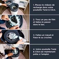 Set van 12 navullingen voor luieremmer Tec et Twist & Click TOMMEE TIPPEE Sangenic grijs - thumbnail