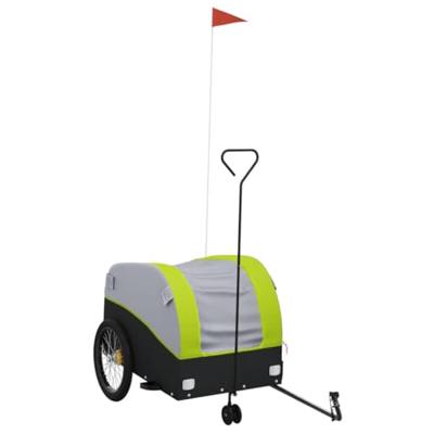Fietstrailer 45 kg ijzer zwart en groen - thumbnail