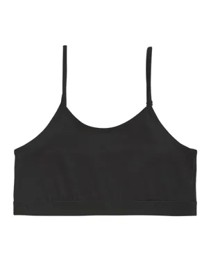 Meisjes Spaghetti topje Organic 31993 - Bh Topje Biologisch katoen - M - Zwart