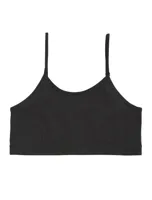 Meisjes Spaghetti topje Organic 31993 - Bh Topje Biologisch katoen - M - Zwart - thumbnail