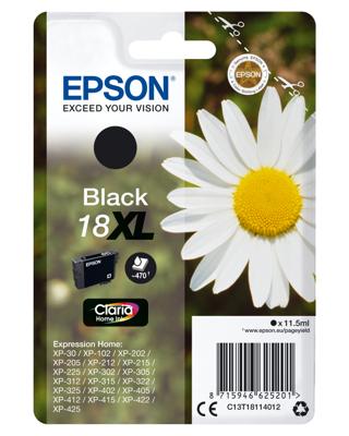 Epson Inktcartridge 18XL Origineel Zwart C13T18114012 Epson Inktcartridge 18XL Origineel Zwart C13T18114012