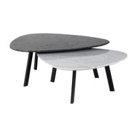 Richmond Organische Salontafel 'Trocadero' Set van 2 stuks, Marmer - thumbnail