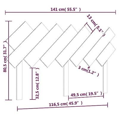 Hoofdbord 141x3x80,5 cm massief grenenhout wit Hoofdbord 141x3x80,5 cm massief grenenhout wit
