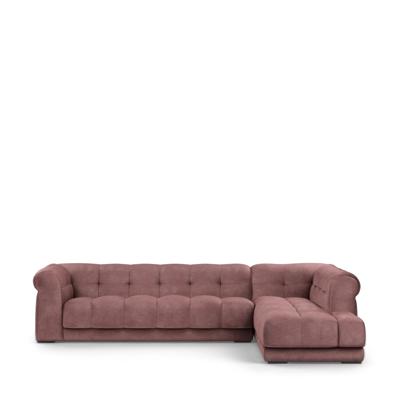 Rivièra Maison Hoekbank 'Cobble Hill' Rechts, Velvet, kleur Dusty Pink