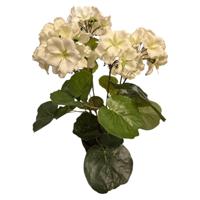 Mansion Atmosphere Kunstplant pelargonium wit 42cm - thumbnail