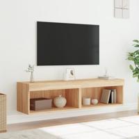 Tv-meubels met LED-verlichting 2 st 60x30x30 cm sonoma eiken - thumbnail