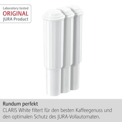 JURA CLARIS WATERFILTERPATROON WHITE verpakking met 3 stuks JURA CLARIS WATERFILTERPATROON WHITE verpakking met 3 stuks
