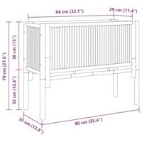 Verhoogde plantenbak Bruin 90 x 35 x 70 cm Bamboe - thumbnail