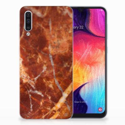 Samsung Galaxy A50 | TPU | Siliconen hoesje | Marmer Bruin Samsung Galaxy A50 | TPU | Siliconen hoesje | Marmer Bruin