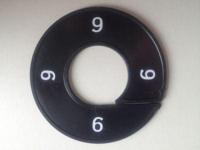 Maatring 9cm zwart/wit 9 - thumbnail