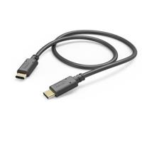 Hama 00201589 USB-laadkabel USB 2.0 USB-C stekker, USB-C stekker 1.00 m Zwart - thumbnail