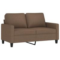 2-delige Loungeset met kussens stof bruin - thumbnail