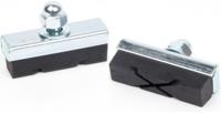 Elvedes Remblokken x-groove knijprem 40 x 13 mm zw/zil 2 stuks - thumbnail