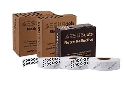 Aesub 3D markeerstift Marker Points AESUBdots - Targets white 5 mm Ø 5 mm / 6000 targets AESD005