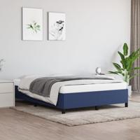 Bedframe zonder matras stof blauw 140x200 cm - thumbnail