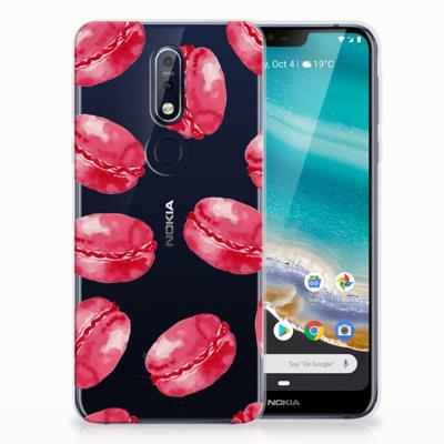 Nokia 7.1 | Siliconen Case | Pink Macarons
