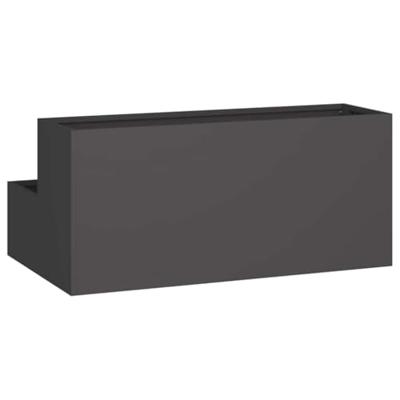 VidaXL Tuin bloempot zwart 100 x 60 x 45 cm koudgewalst staal VidaXL Tuin bloempot zwart 100 x 60 x 45 cm koudgewalst staal