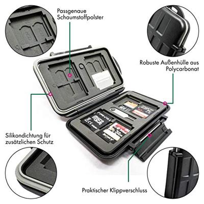 ICY BOX 60751 Geheugenkaart-cover SD-kaart, microSD-kaart, CFast-kaart Zwart/grijs