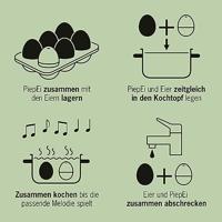 Brutus Kookt PiepEi Eierwekker 80's Hits kunststof 5,5 cm - thumbnail