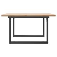 Salontafel O-frame 90x90x45,5 cm grenenhout en gietijzer - thumbnail