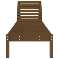 Ligbed 199,5x60x74 cm massief grenenhout bruin - thumbnail