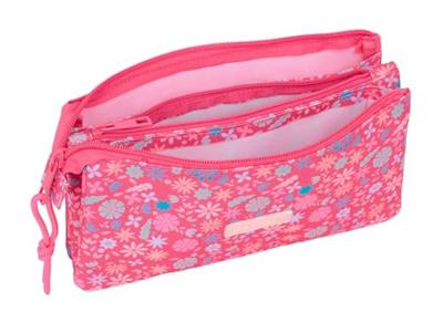 Pennenetui met 3 vakken Safta Feeling Roze 22 x 12 x 3 cm Pennenetui met 3 vakken Safta Feeling Roze 22 x 12 x 3 cm