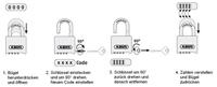 Combinatiehangslot - ABUS - 180IB/50HB63 B/DFNLI - Gesmeed messing huis - Roestvrijstalen handgreep - Numerieke code - thumbnail