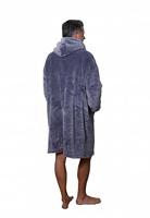 Draagbare deken met capuchon & mouwen - antraciet - thumbnail