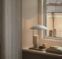 Tafellamp marmer wit &apos;Mademoiselles&apos; gu10 goud wit 41 cm DFTP - thumbnail