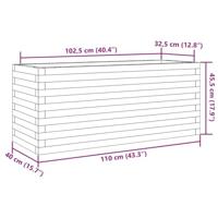 VidaXL Plantenbak 110x40x45,5 cm massief grenenhout wit - thumbnail