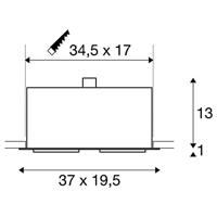 SLV InbouwspotKadux 2 ES111 19,5cm zwart - 115550 - thumbnail