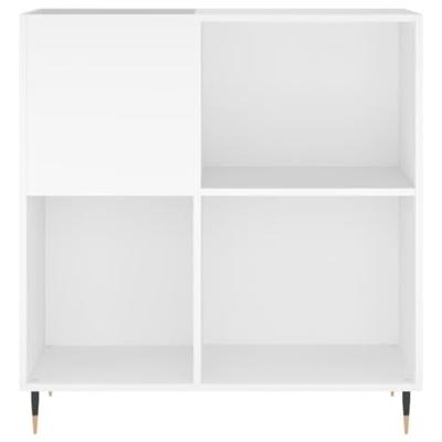 Platenkast 84,5x38x89 cm bewerkt hout wit - thumbnail
