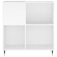 Platenkast 84,5x38x89 cm bewerkt hout wit - thumbnail