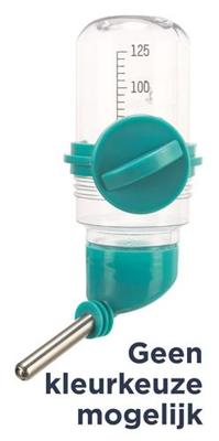 TRIXIE DRINKFLES KUNSTSTOF MET SCHROEFBEVESTIGING ASSORTI 125 ML 3 ST