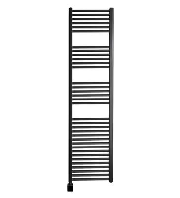 Elektrische Design Radiator Sanicare Plug & Play 172x45 cm Mat Zwart 596 Watt Met Chroom Thermostaat En Bluetooth Links Sanicare